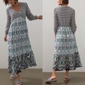 Chicos 40th Anniversary Ikat Clip Dot Dress